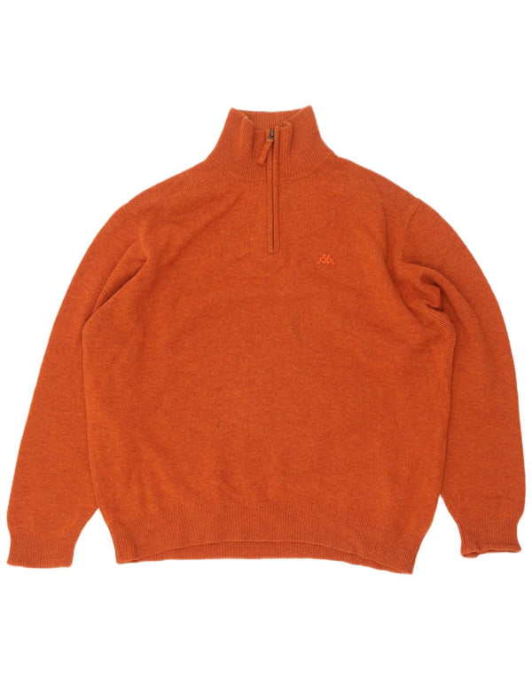 Kappa Pull col zippé pour homme XL Orange