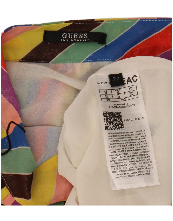 GUESS Womens Knife Pleated Skirt W27 Small  Multicoloured Striped