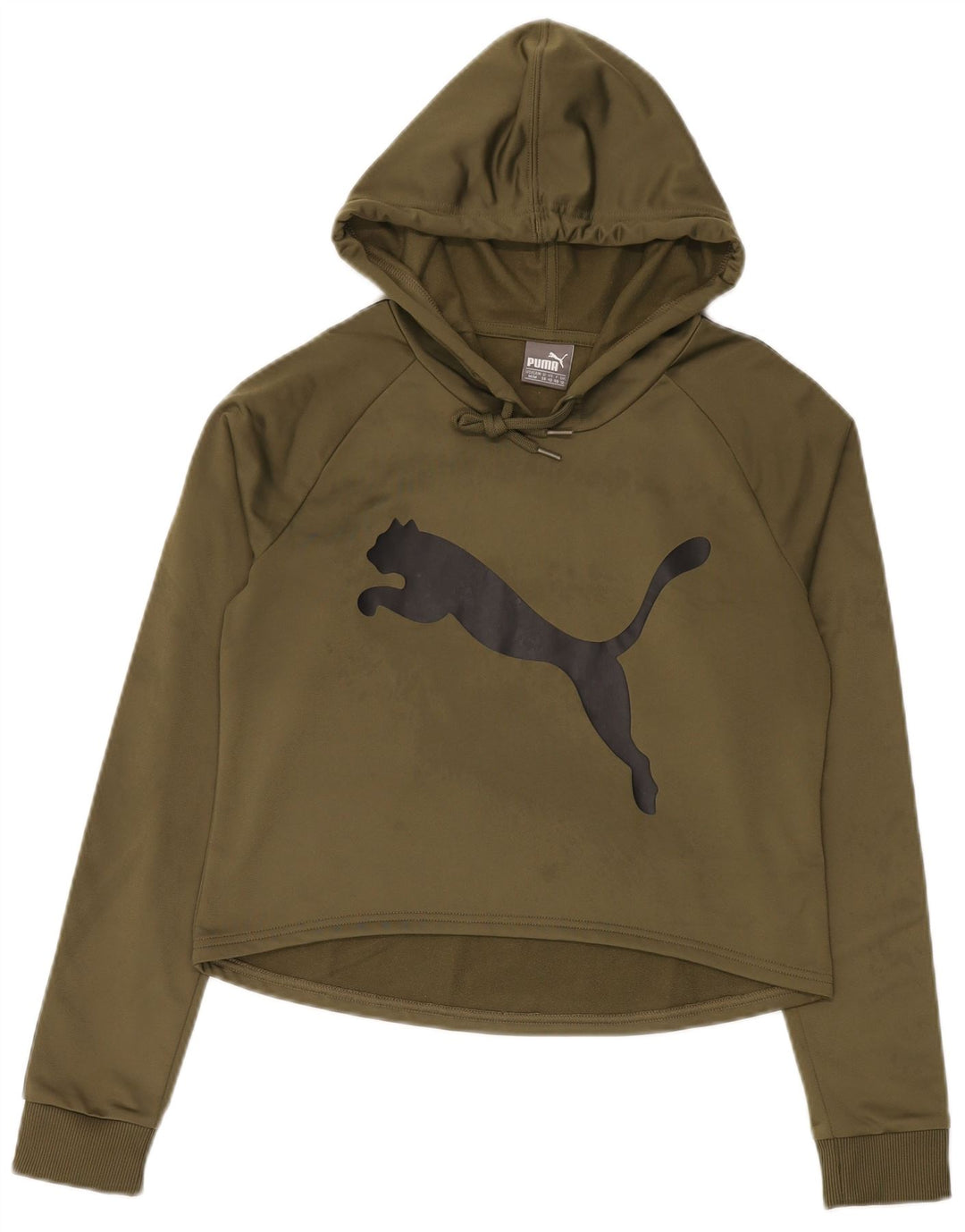 Puma Pull à capuche graphique pour femme UK 14 Kaki moyen Polyester