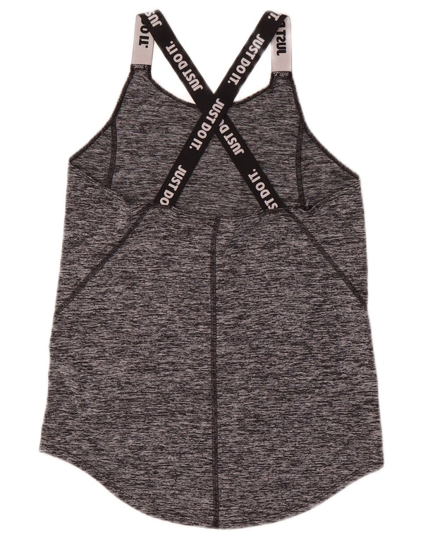 Nike Girls Graphic Débardeur 12-13 ans Large Gris Moucheté Polyester