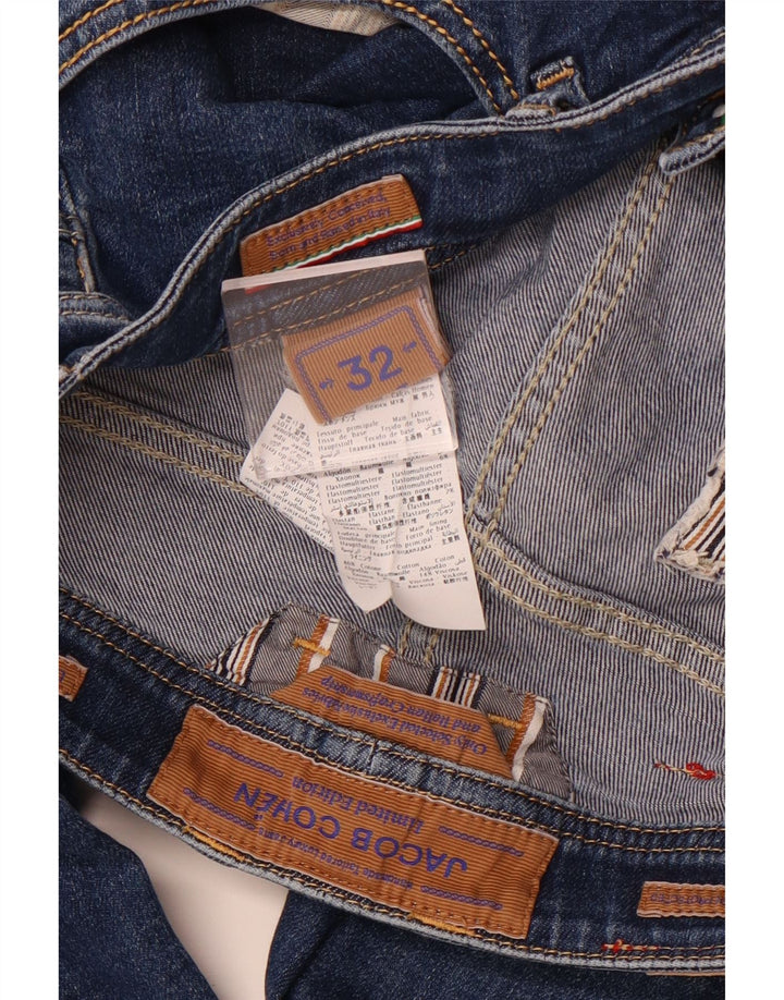 JACOB COHEN Jean Slim Femme W32 L29 Bleu Marine Coton