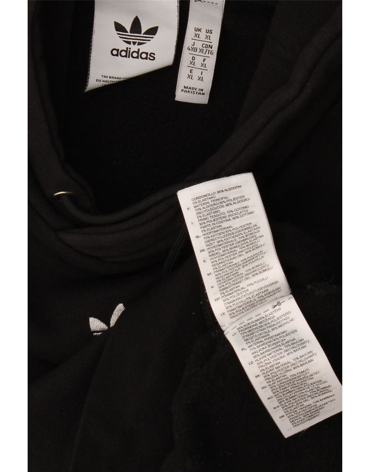 ADIDAS Pull à capuche graphique pour homme XL en coton noir
