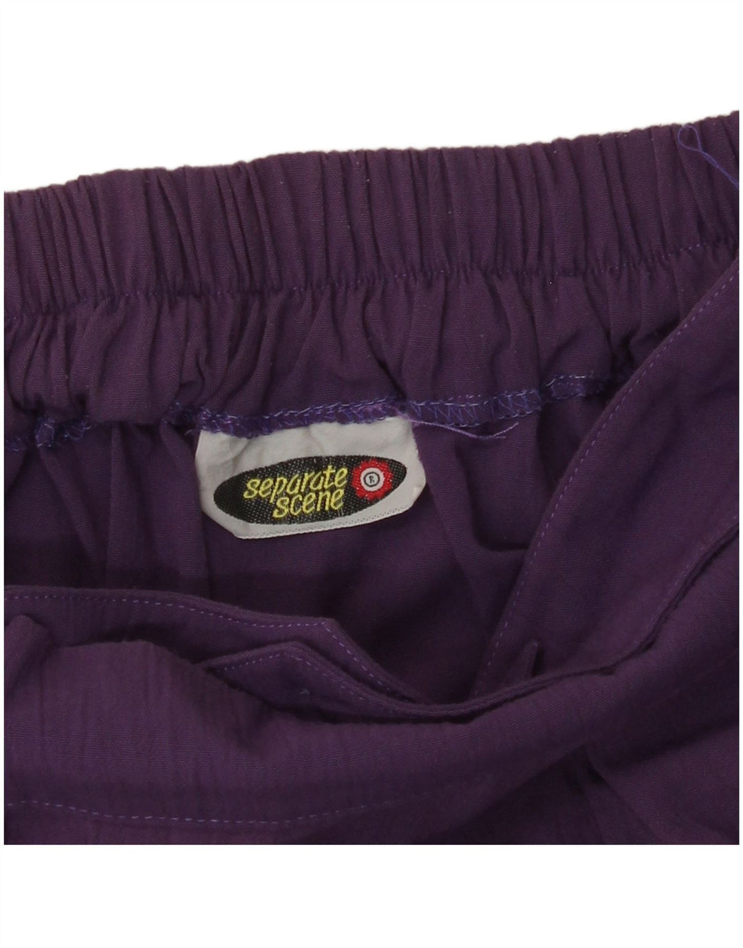 VINTAGE Femme Jupe A-Line Plissée UK 14 Moyen W30 Violet Polyester