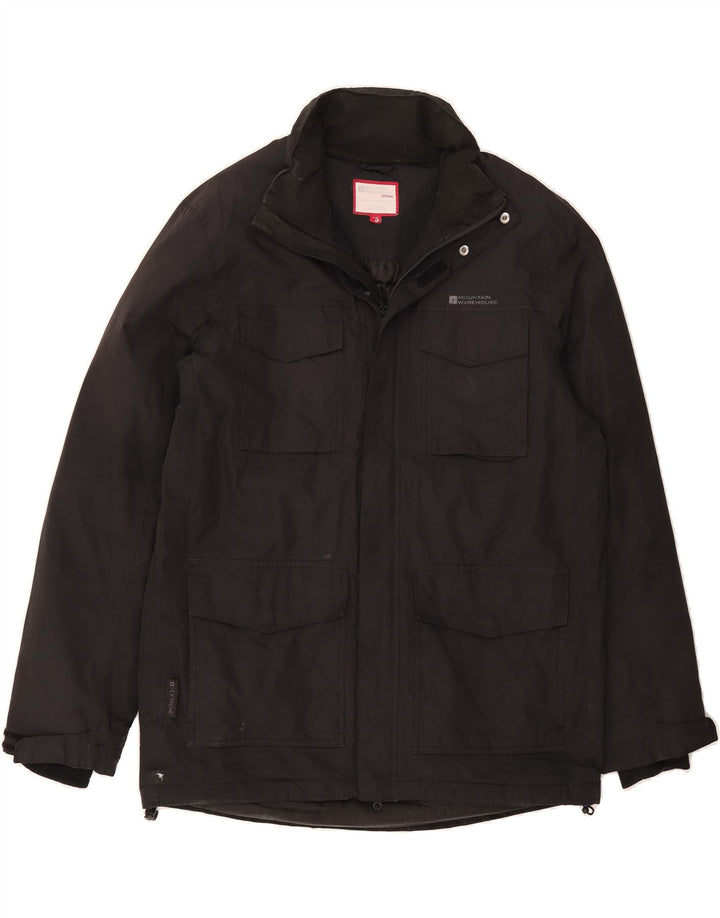 MOUNTAIN WAREHOUSE Mens Windbreaker Jacket UK 40 Large Black Polyester Vintage Mountain Warehouse and Second-Hand Mountain Warehouse from Messina Hembry 