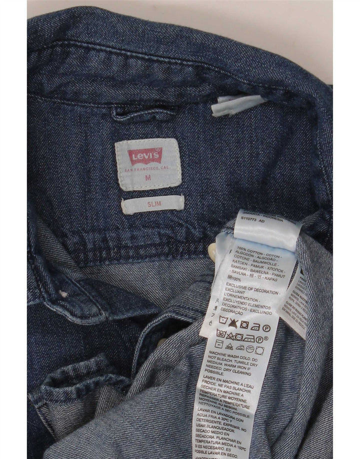Levi's Chemise en Jean Slim Fit Homme Bleu Moyen Coton