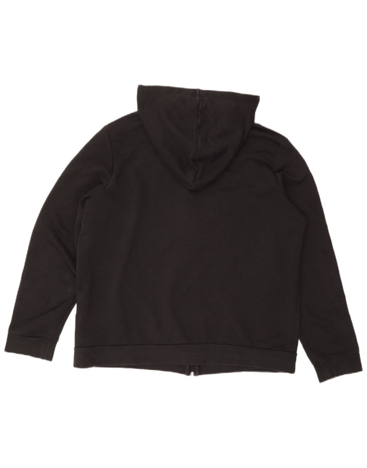 ADIDAS Pull à capuche zippé surdimensionné pour femme UK 24/26 2XL Coton noir