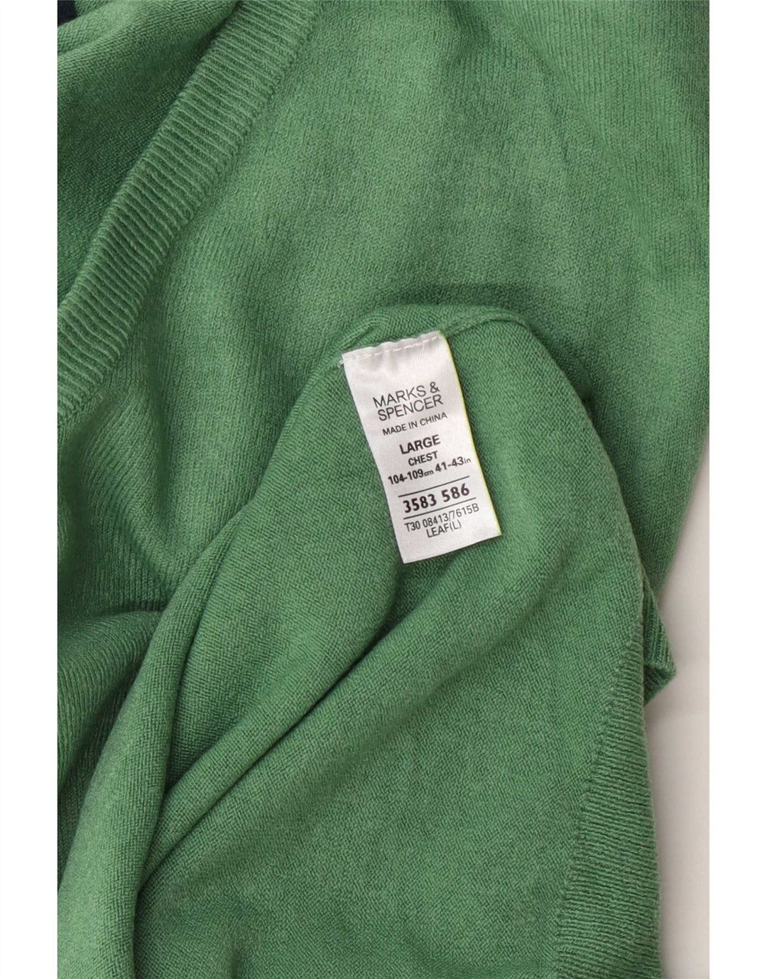 Marks & Spencer Pull col V pour homme en acrylique vert Taille L