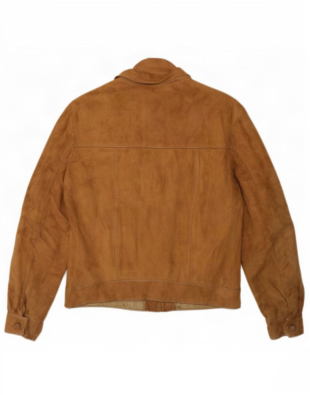 veste en daim femme vintage UK 14 Brun moyen