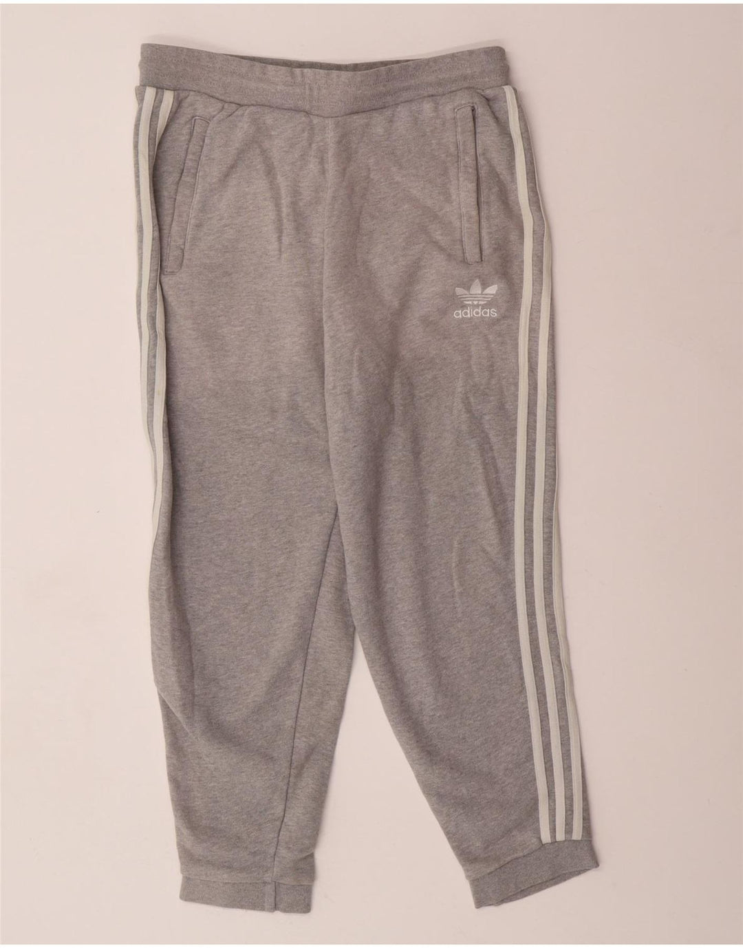 ADIDAS Pantalon de Survêtement Joggers Homme Gris Moyen Coton