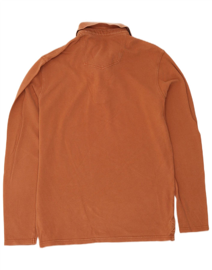 Fat Face Polo à manches longues pour homme Petit marron