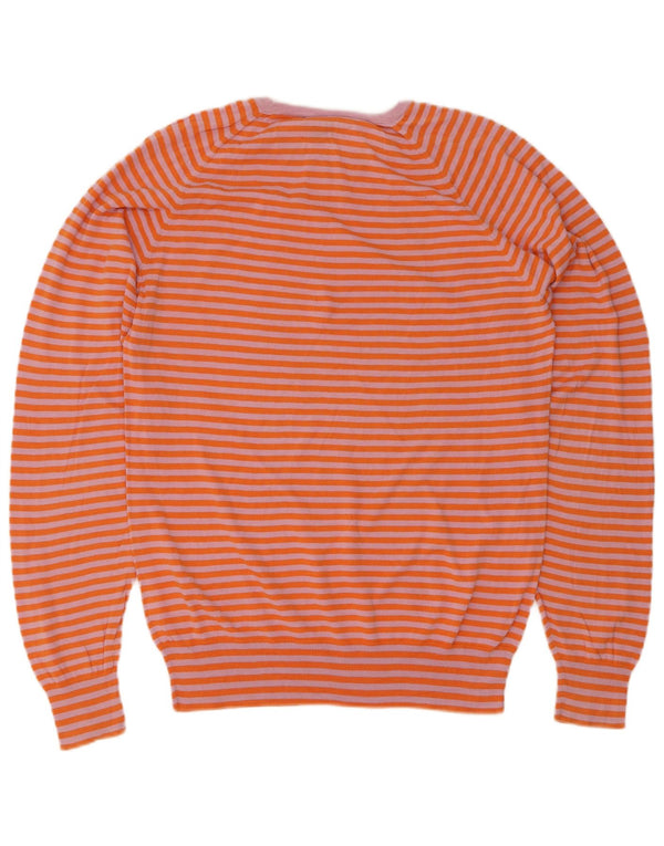 Paul Smith Pull col bateau pour femme UK 14 Rayé orange moyen