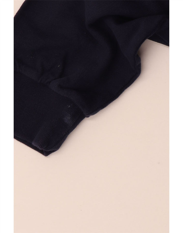 SUPERDRY Polo court surdimensionné pour femme UK 12 Bleu marine moyen