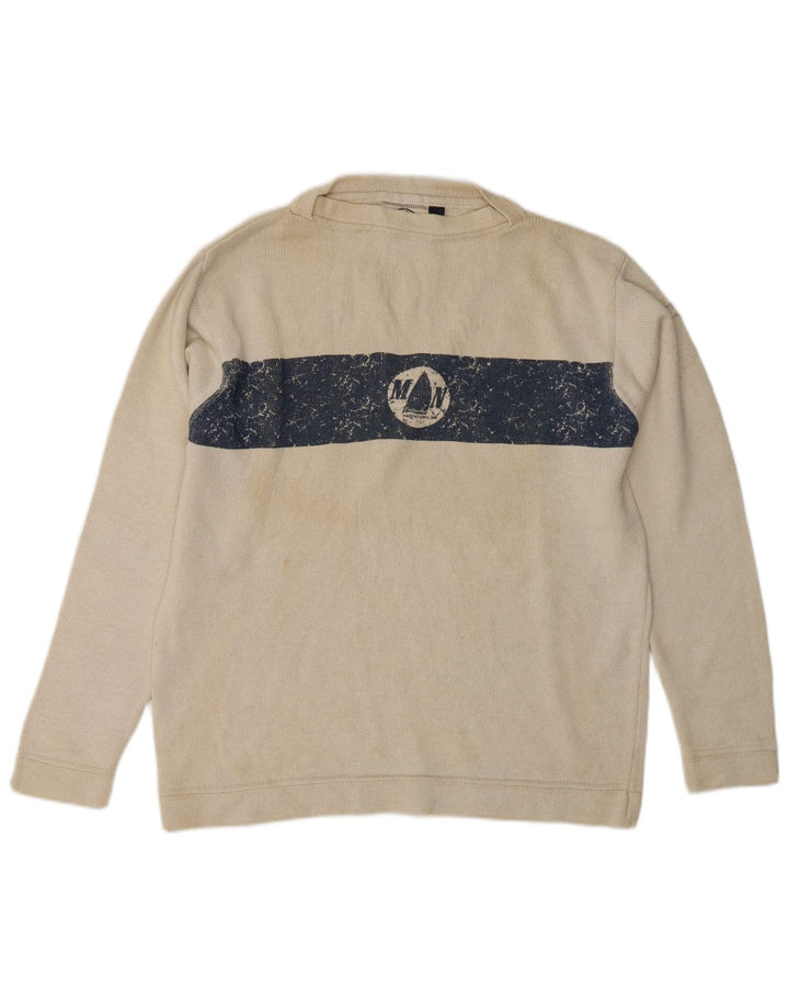 Murphy & Nye Pull Sailmakers Boat Neck Jumper Homme Blanc Cassé