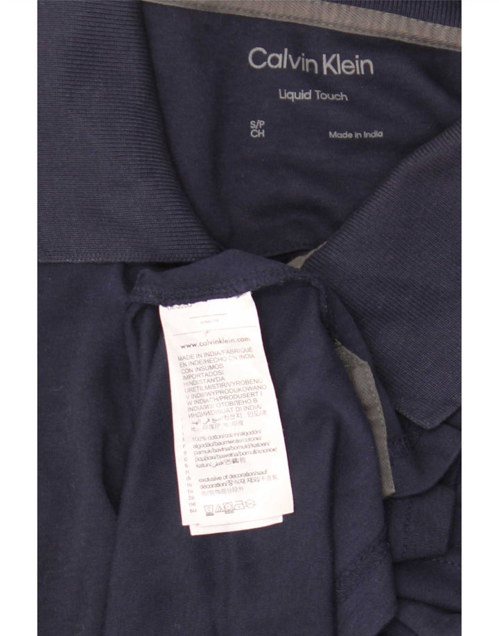 Calvin Klein Polo Homme Petit Bleu Marine Coton