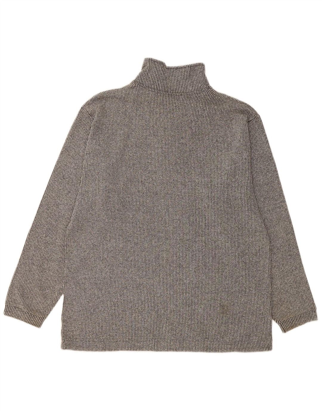 CHAMPION Mens Zip Neck Jumper Sweater Medium Grey