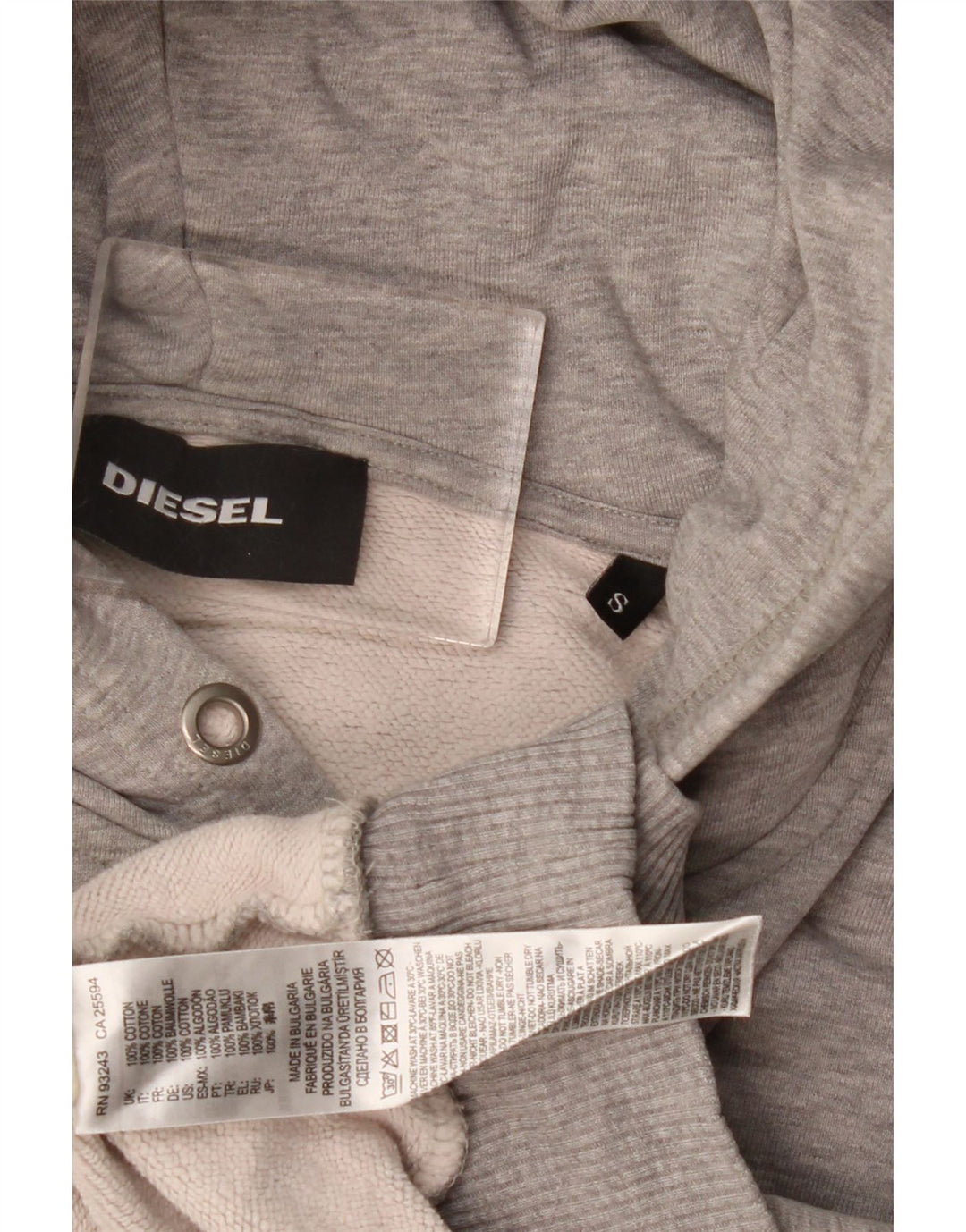 Diesel Pull à capuche graphique pour homme Petit gris