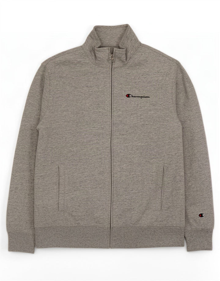 Champion Veste de Survêtement Homme Gris Moyen Moucheté Coton