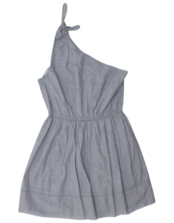 Abercrombie & Fitch Robe asymétrique pour femme UK 14 Grand coton bleu