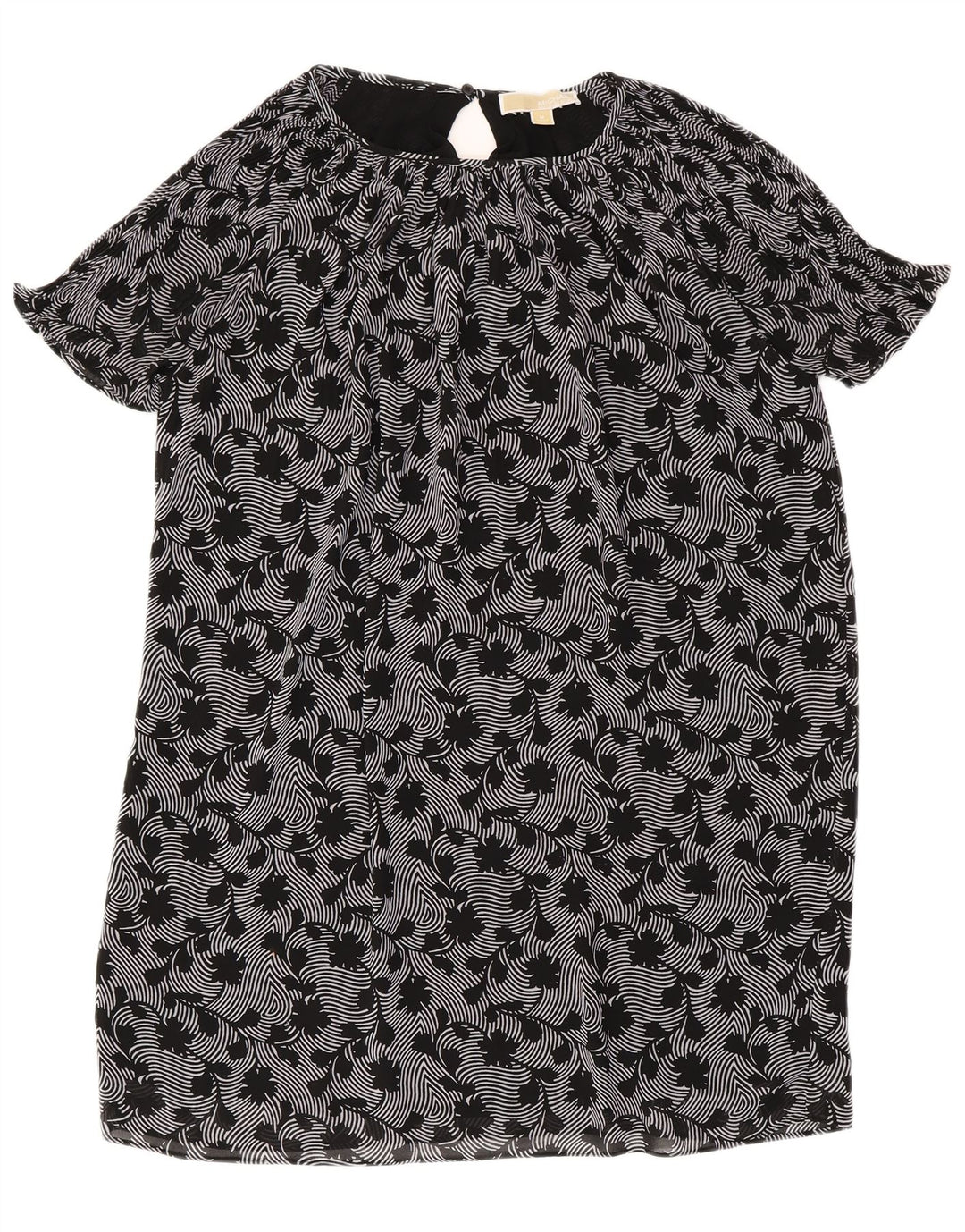 MICHAEL KORS Robe droite surdimensionnée pour femme UK 14 Medium Black Floral