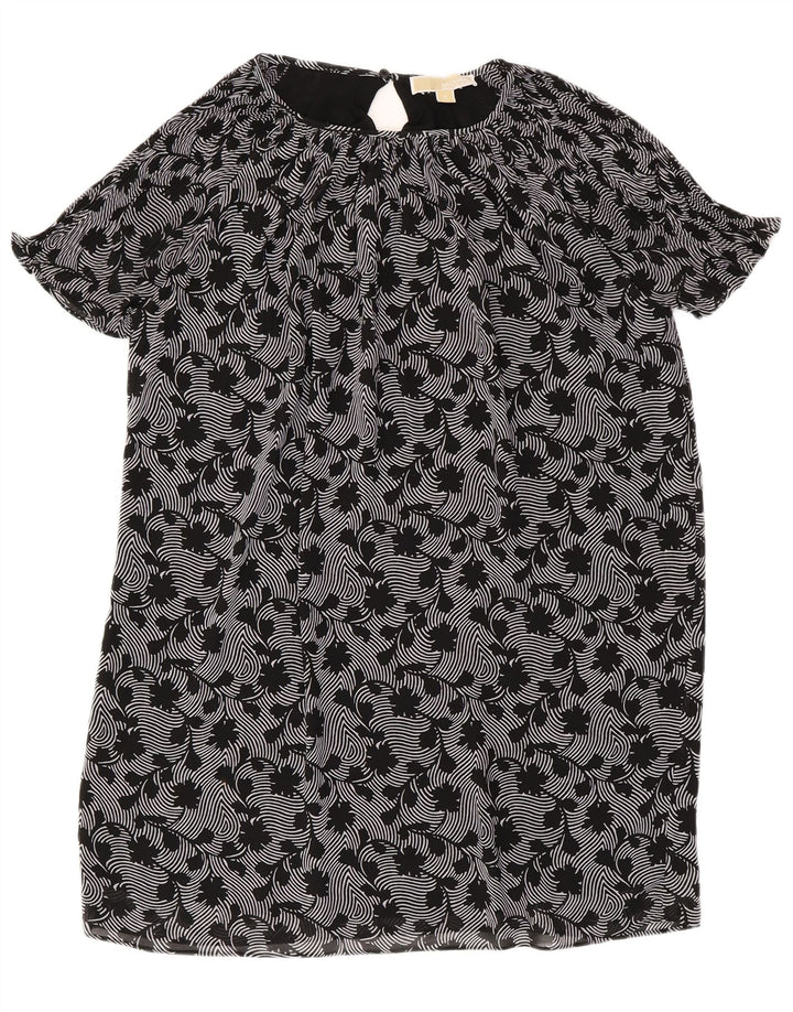 MICHAEL KORS Robe droite surdimensionnée pour femme UK 14 Medium Black Floral