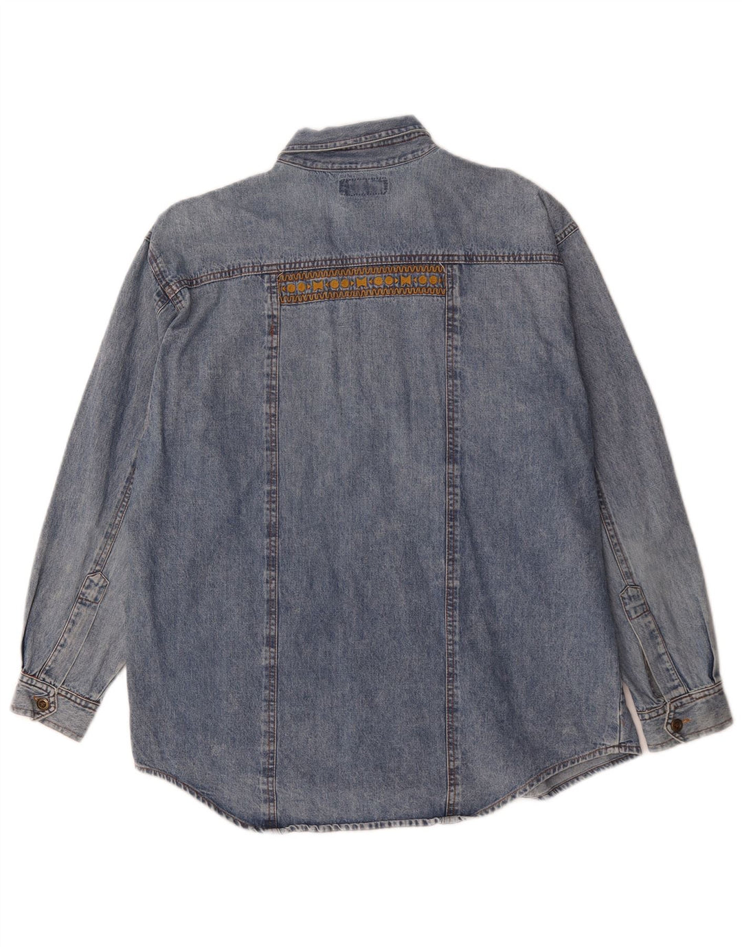 Chemise en jean vintage pour homme grand bleu