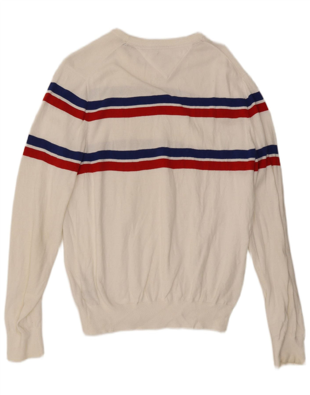 Tommy Hilfiger Pull Ras du Cou Homme Blanc Moyen Colorblock
