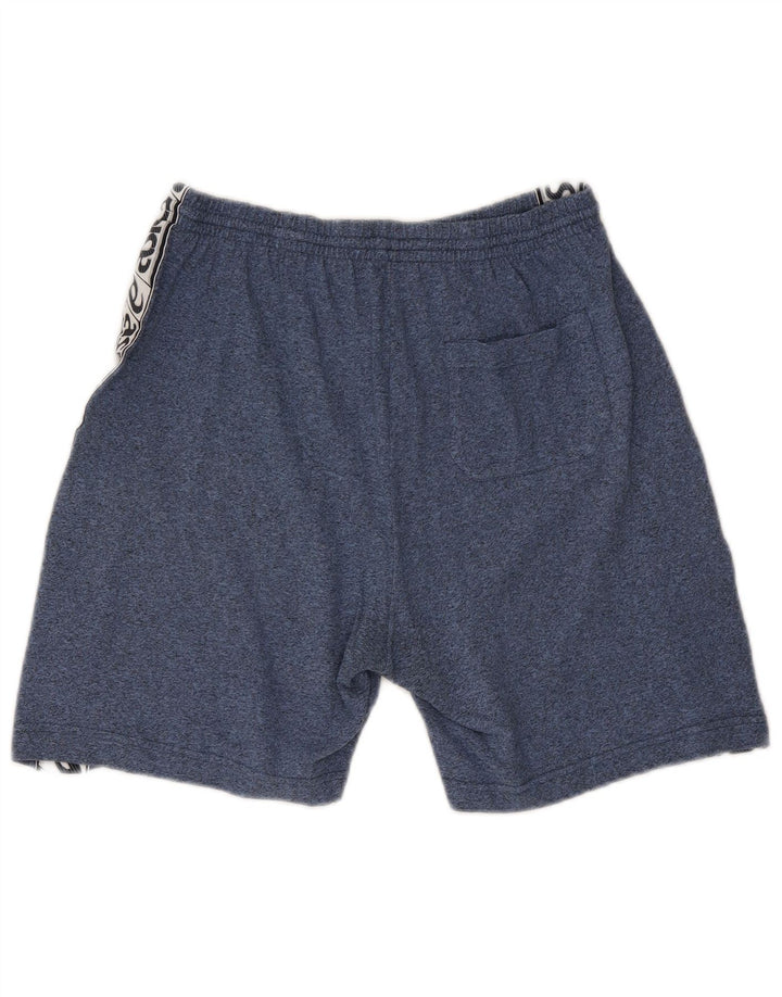 ASICS Short de sport graphique pour homme XL en coton moucheté bleu