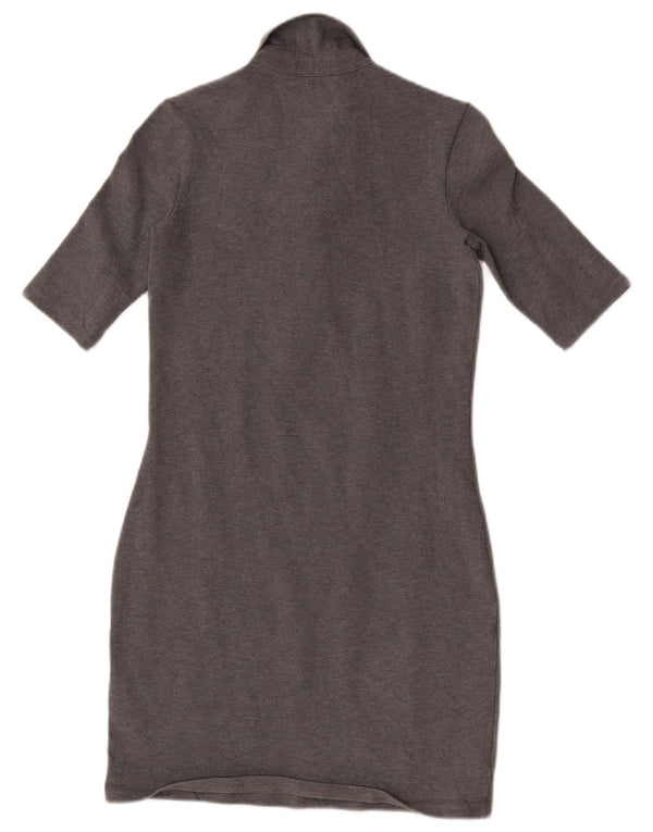 Lacoste Femme Slim Fit Polo Robe Taille 32 XS Gris Moucheté Coton