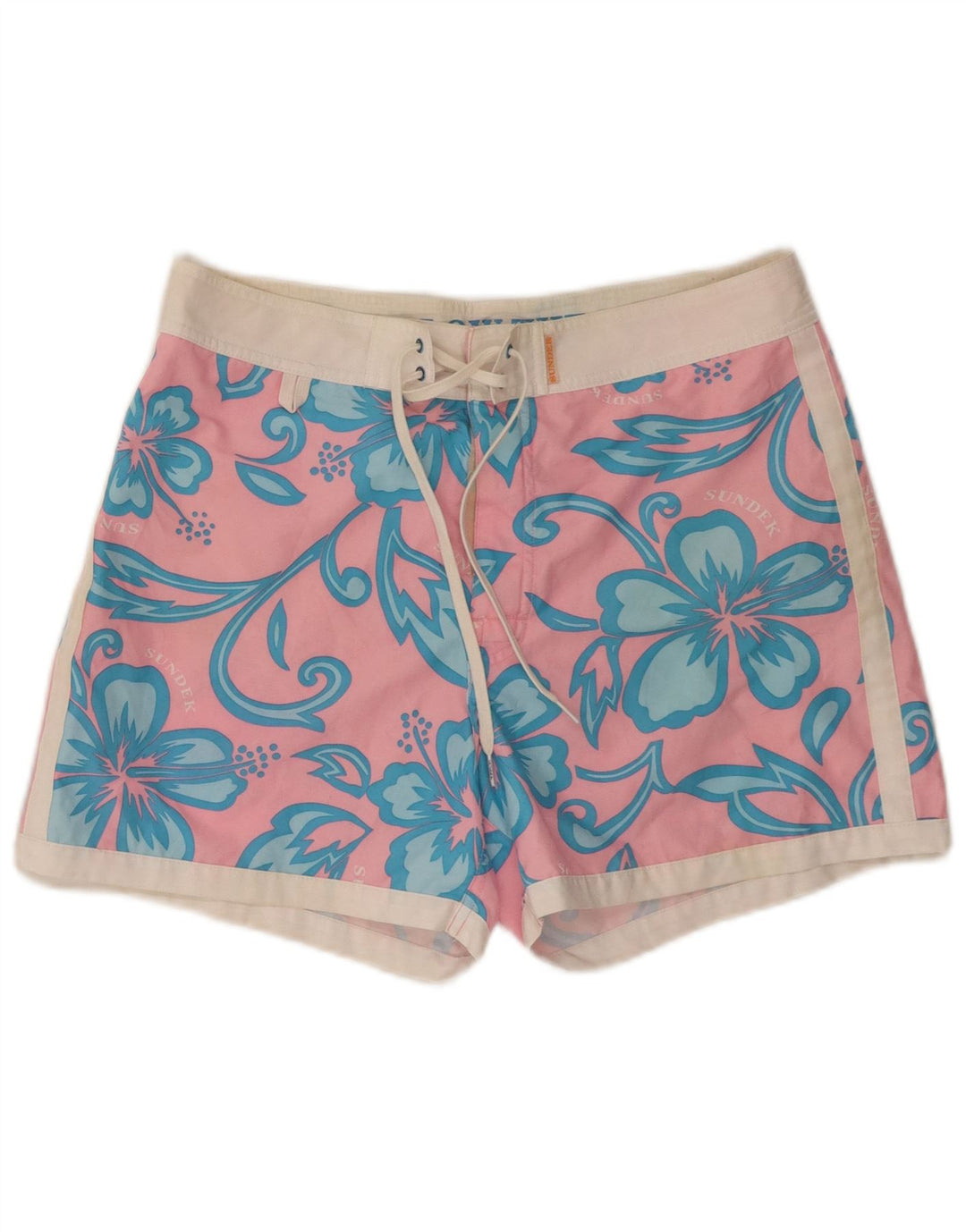Sundek Short de bain graphique pour homme en polyester floral rose moyen