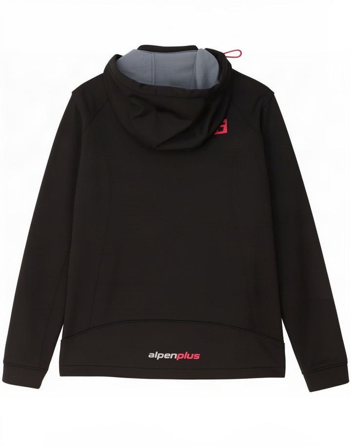 Alpen Moden Veste coupe-vent à capuche pour femme UK 18 XL Noir Polyester
