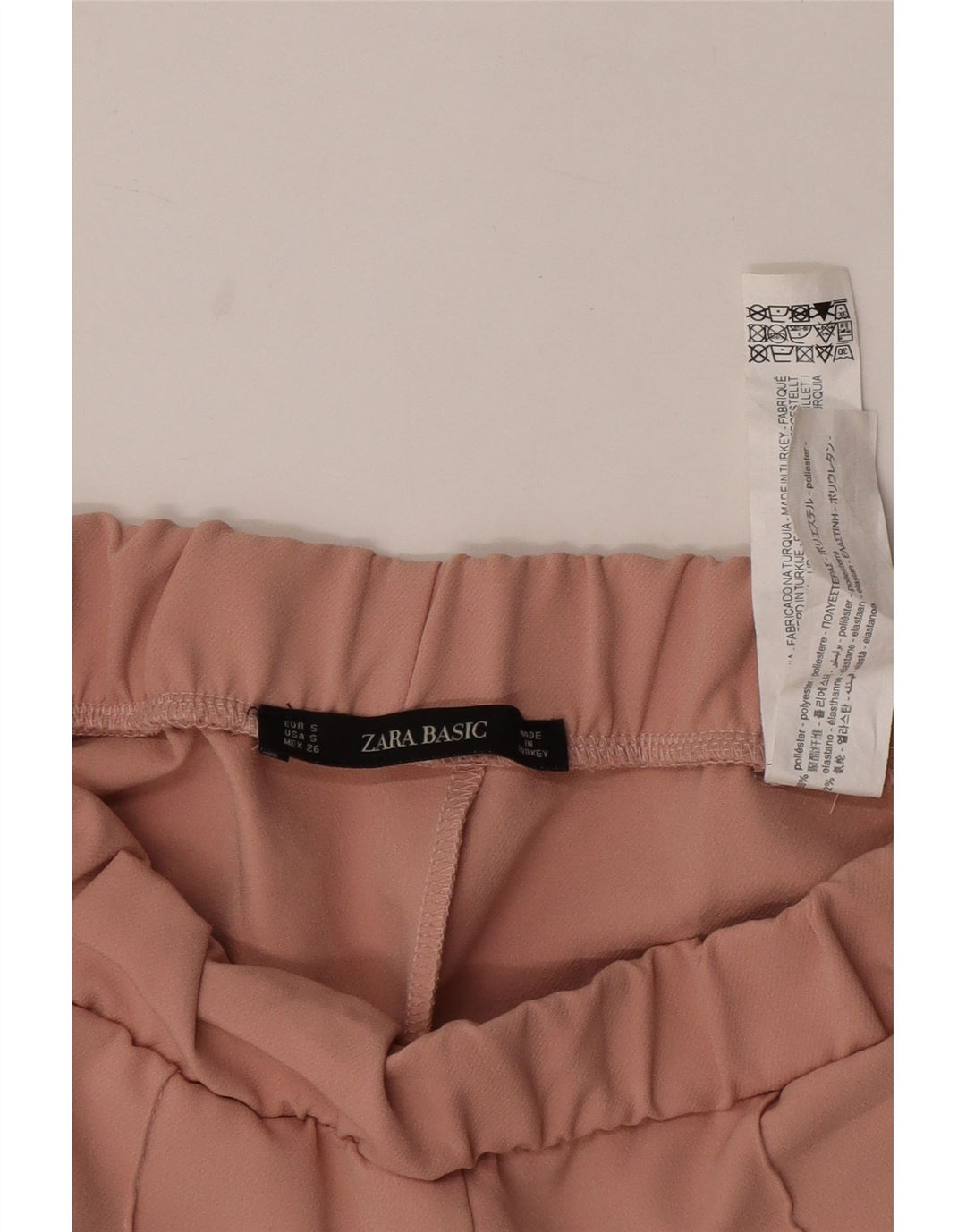 Pantalon Chino Droit Femme ZARA Small W26 L25 Rose Colourblock
