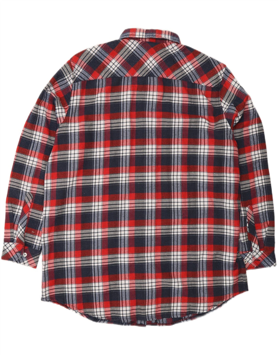 REWARD Chemise en flanelle pour homme UK 39/40 Coton à carreaux rouge moyen