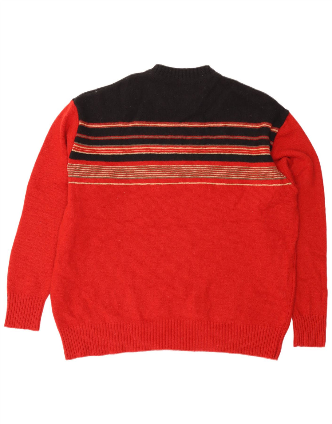 PAUL SMITH Pull col rond homme XL laine rayée rouge