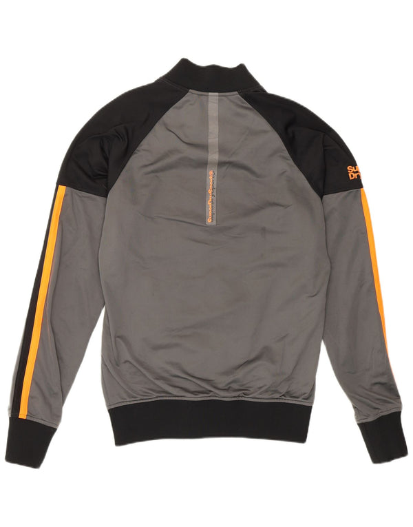 Superdry Veste de survêtement pour homme Small Gris Colorblock Polyester