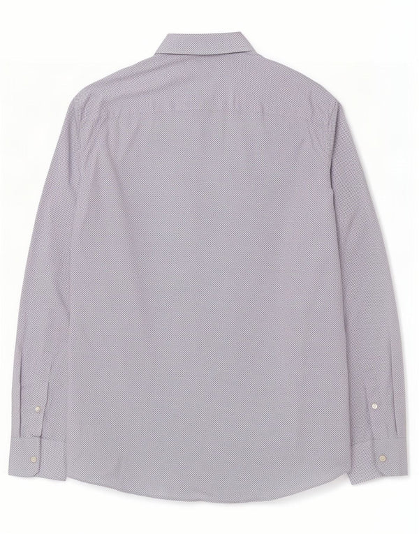 Benetton Chemise Homme Bleu Moyen Taché