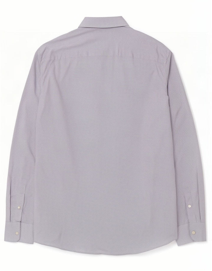Benetton Chemise Homme Bleu Moyen Taché