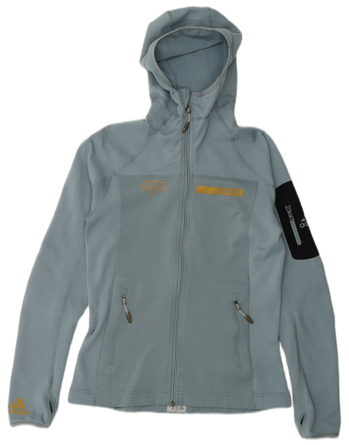 Adidas Veste de survêtement Terrex pour femme UK 12 Bleu moyen Colourblock