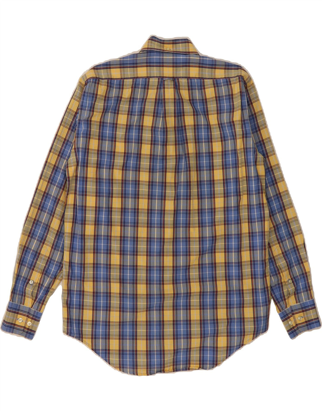 MASSIMO DUTTI Mens Shirt Size 40 Medium Yellow Check Vintage Massimo Dutti and Second-Hand Massimo Dutti from Messina Hembry 