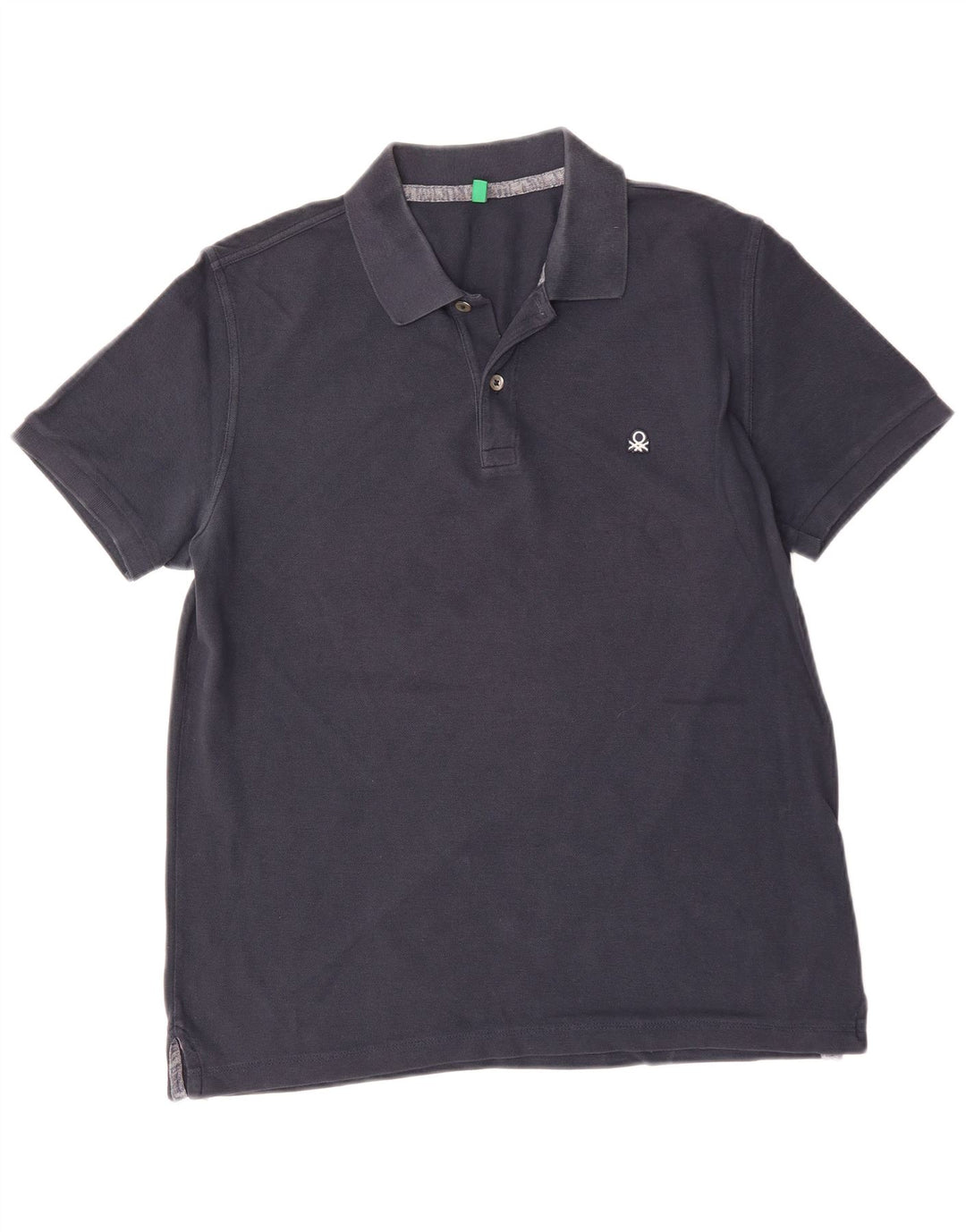 BENETTON Polo Homme Large Bleu Marine Coton