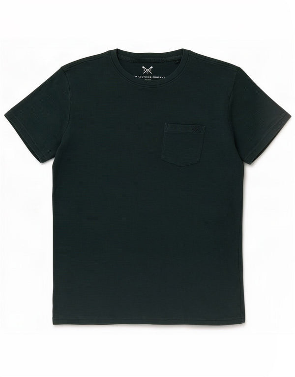 Crew Clothing T-shirt pour homme en coton vert moyen