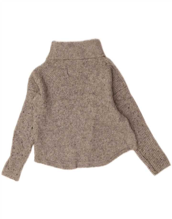 FRENCH CONNECTION Womens Oversized Turtle Neck Jumper Sweater UK 6 XS Grey Vintage French Connection and Second-Hand French Connection from Messina Hembry 