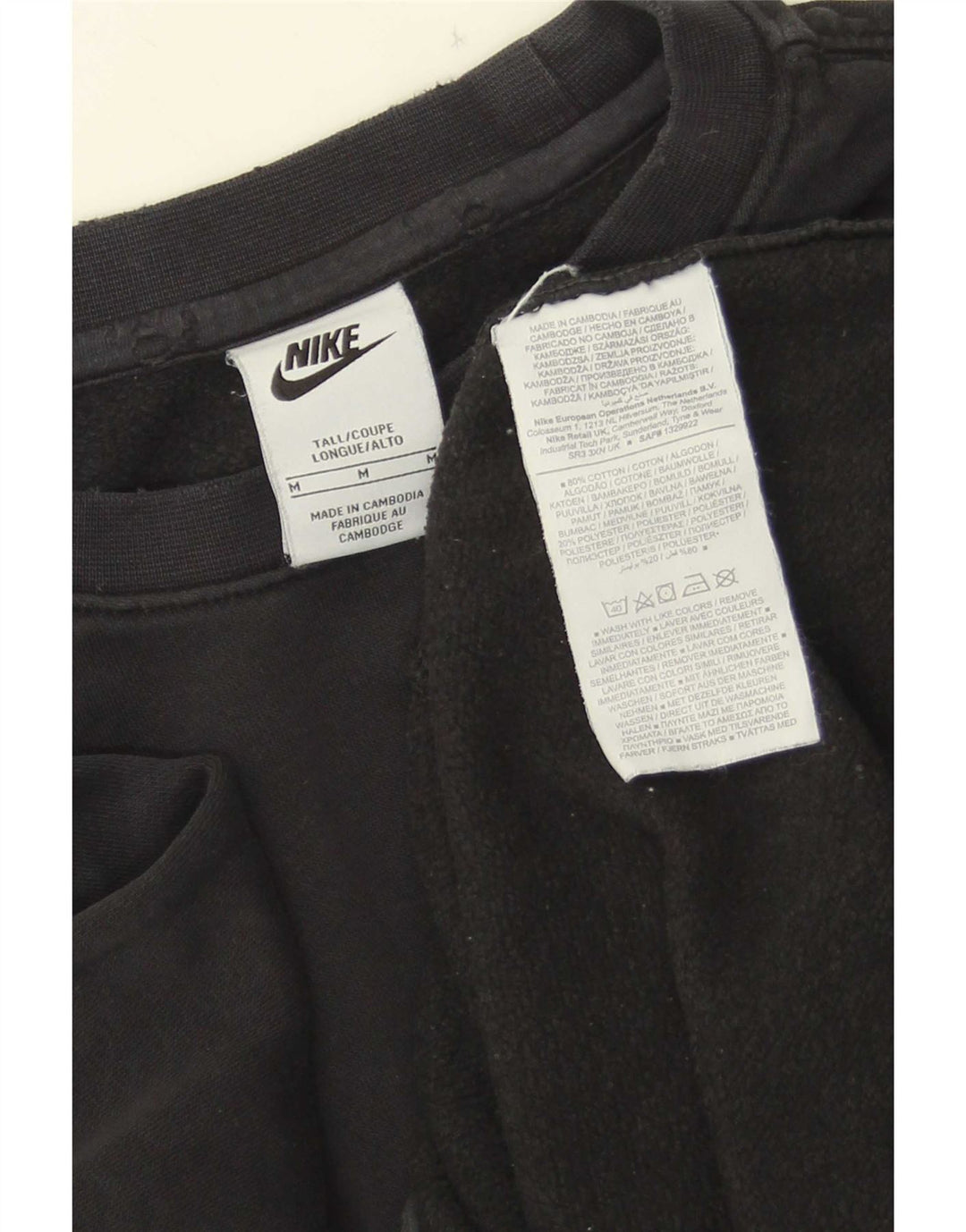 Nike Sweat-shirt en coton noir moyen pour homme