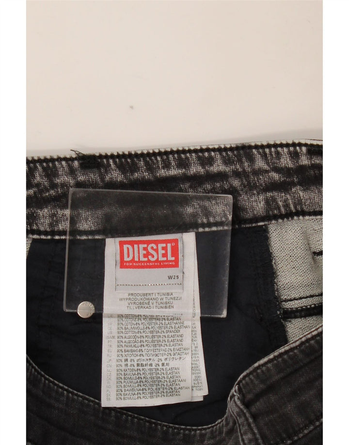 DIESEL Jean court fuselé femme W25 L24 coton gris