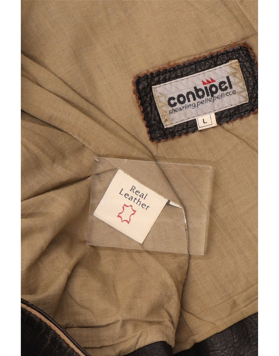 Conbipel Gilet en cuir pour homme UK 40 Grand cuir marron