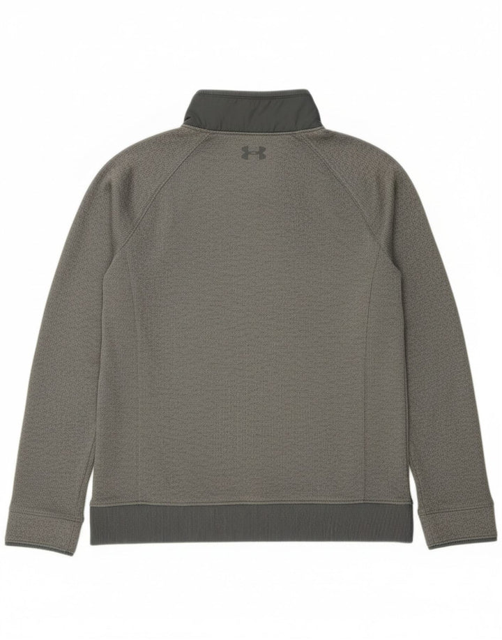 Under Armour Sweat-shirt à col boutonné pour garçon 11-12 ans Gris Taille L