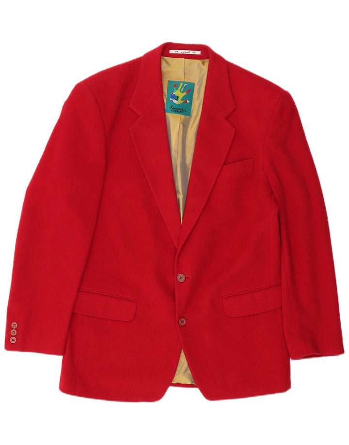Avanti Veste Blazer 2 Boutons Homme UK 38 Laine Rouge Moyen