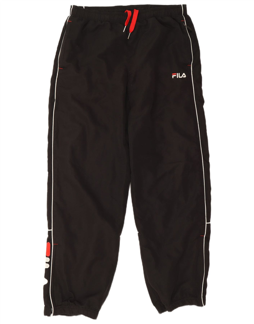 Fila Pantalon de survêtement pour homme Pantalon de jogging Large Noir Polyester