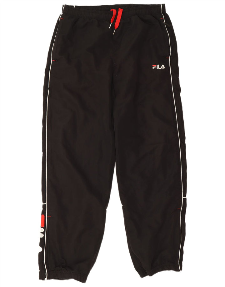 Fila Pantalon de survêtement pour homme Pantalon de jogging Large Noir Polyester