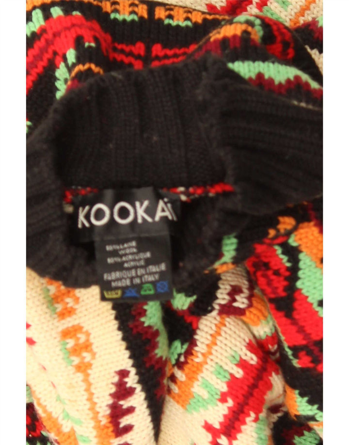 Kookai Pull col roulé pour femme UK 16 Large Multicolore