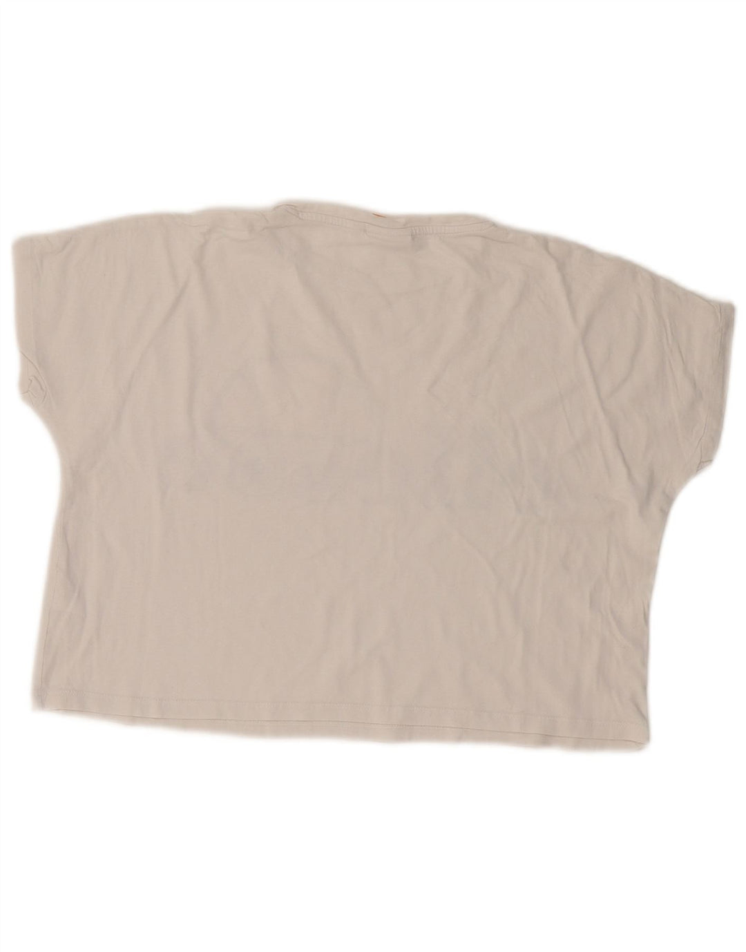 ELLESSE T-shirt court surdimensionné Heritage pour femme UK 6 XS Blanc